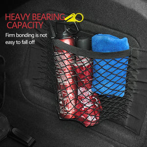 Supplier load-carrying promotional graphic for a mesh pocket