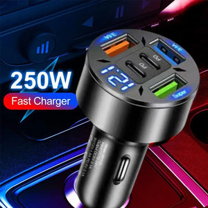 Supplier wattage promotional graphic for a car charger