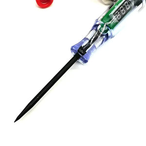 Close view of the probe tip and transparent handle