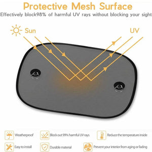 Supplier UV-protection promotional graphic for a mesh shade
