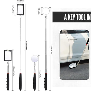 Supplier dimensions for different inspection mirrors