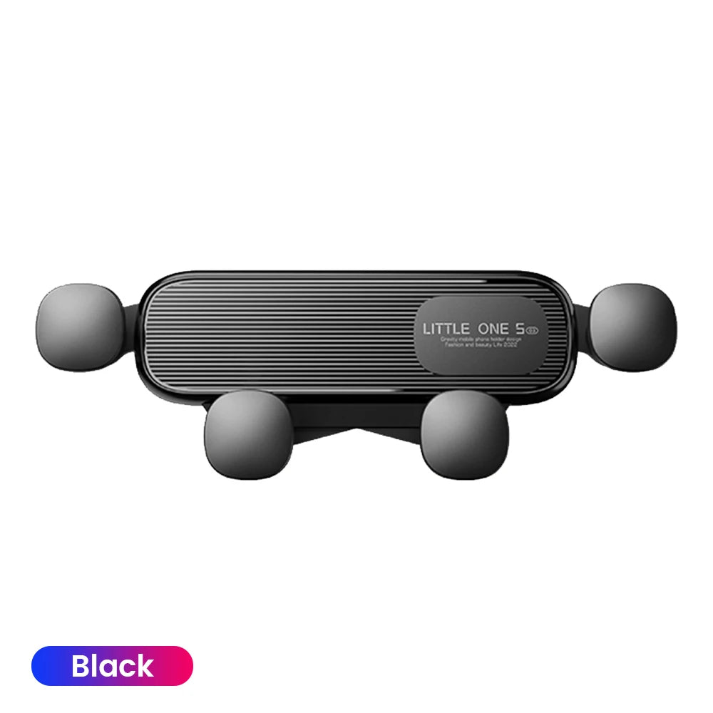 Black car phone holder with three support points