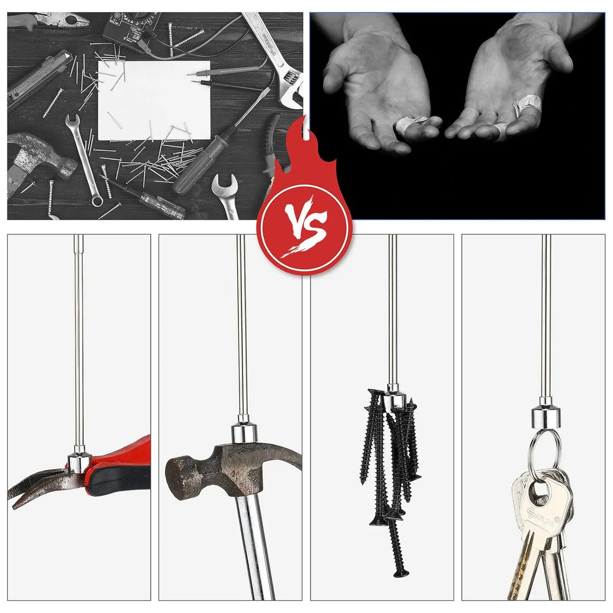 Supplier comparison of magnetic pickup tools and hand retrieval
