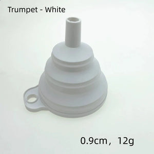 Small white funnel from below