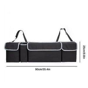 Hanging organizer with light piping and a supplier size diagram