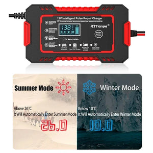 Supplier seasonal-mode graphic for a charger