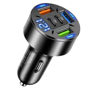 USB car charger shown on a white background