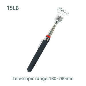 Black telescoping pickup tool with supplier dimensions