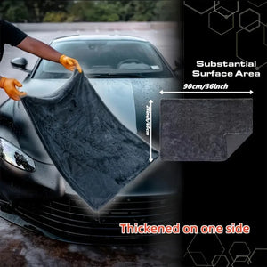 Large towel illustrated over a car panel
