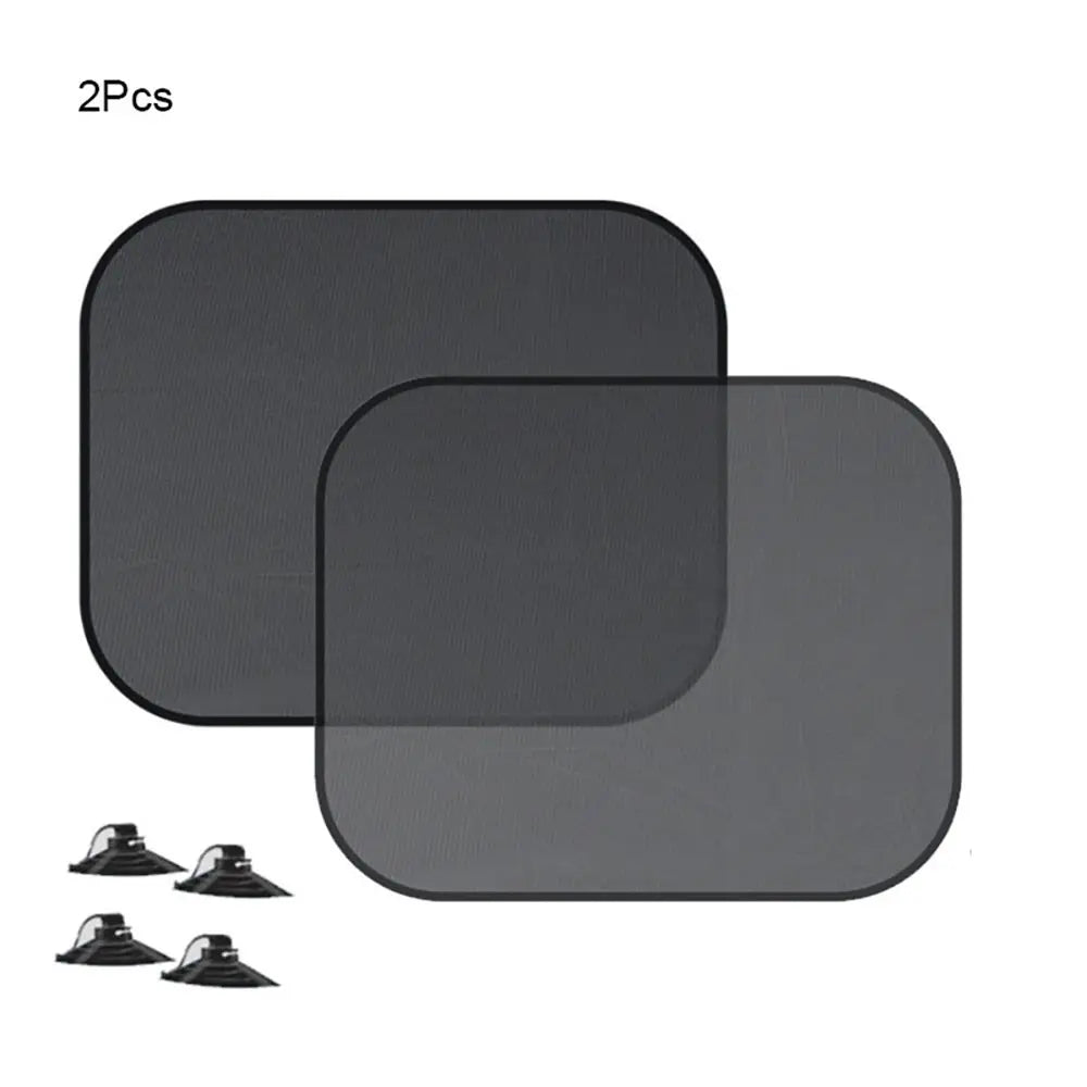 Two mesh shades with attachment pieces shown together
