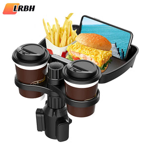 Supplier layout of a tray with cup holders and travel items