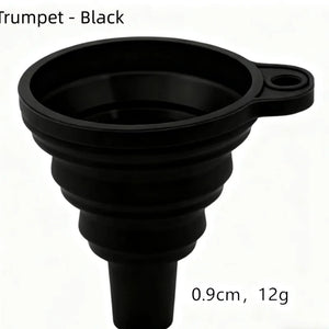 Small black funnel unfolded