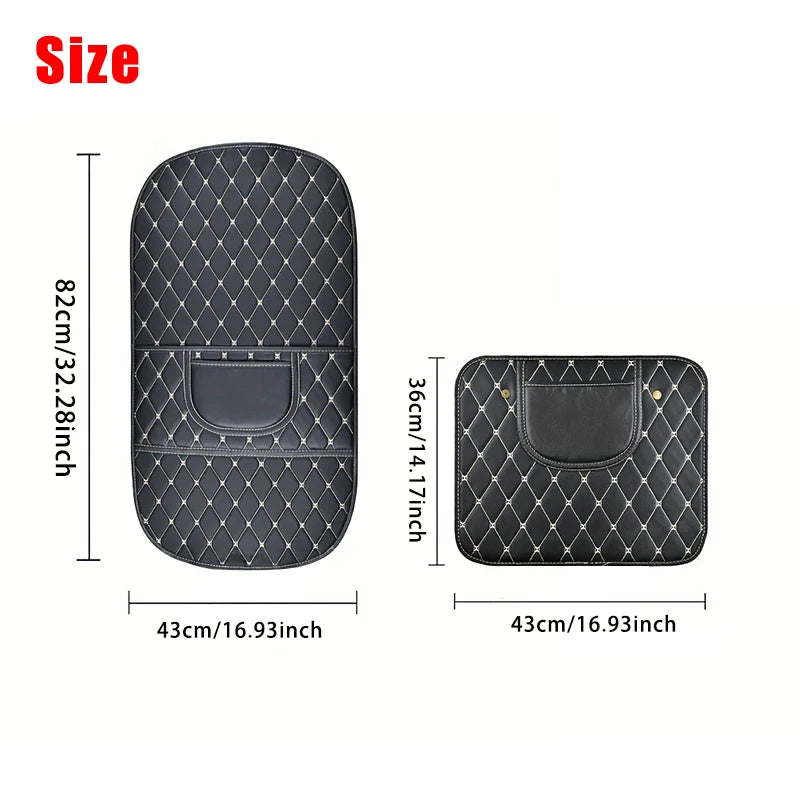 Supplier size comparison for long and short seat-back protectors