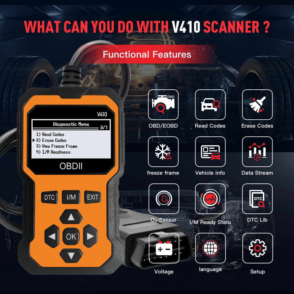 Supplier feature illustrations for the V410 reader