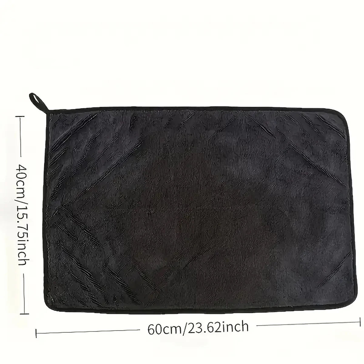 Supplier size diagram for a microfiber towel