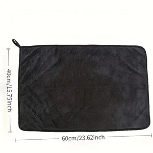 Supplier size diagram for a microfiber towel