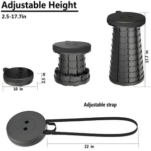 Supplier dimension diagram for the telescoping stool