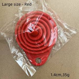 Large red funnel in packaging