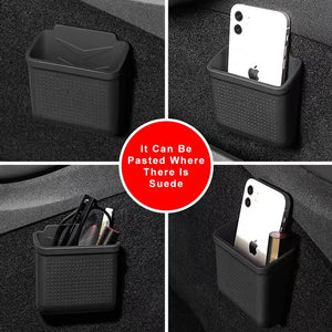 Storage pocket illustrated holding a phone and small items