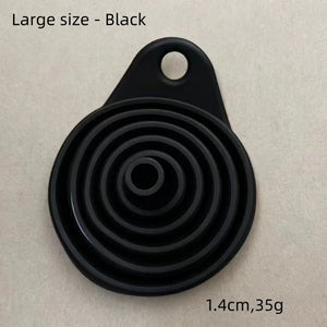 Black large-format funnel folded flat