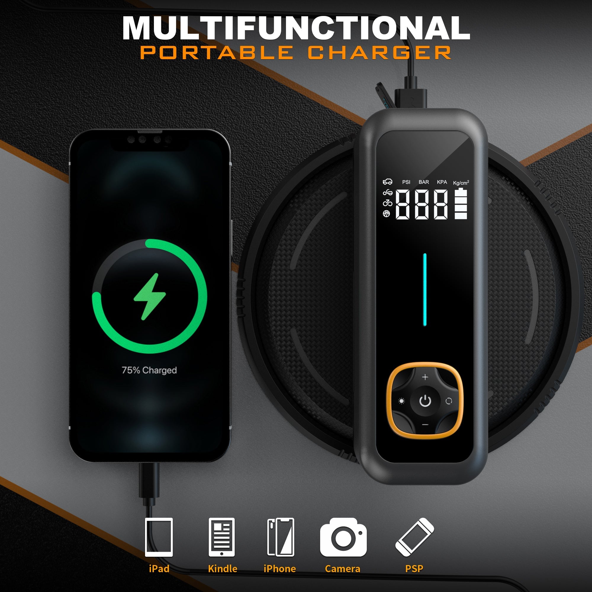 AIRPUMP Car Digital Multi-function Air Pump - Blustarx