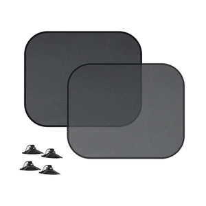 Two rear-window mesh shades with attachment pieces