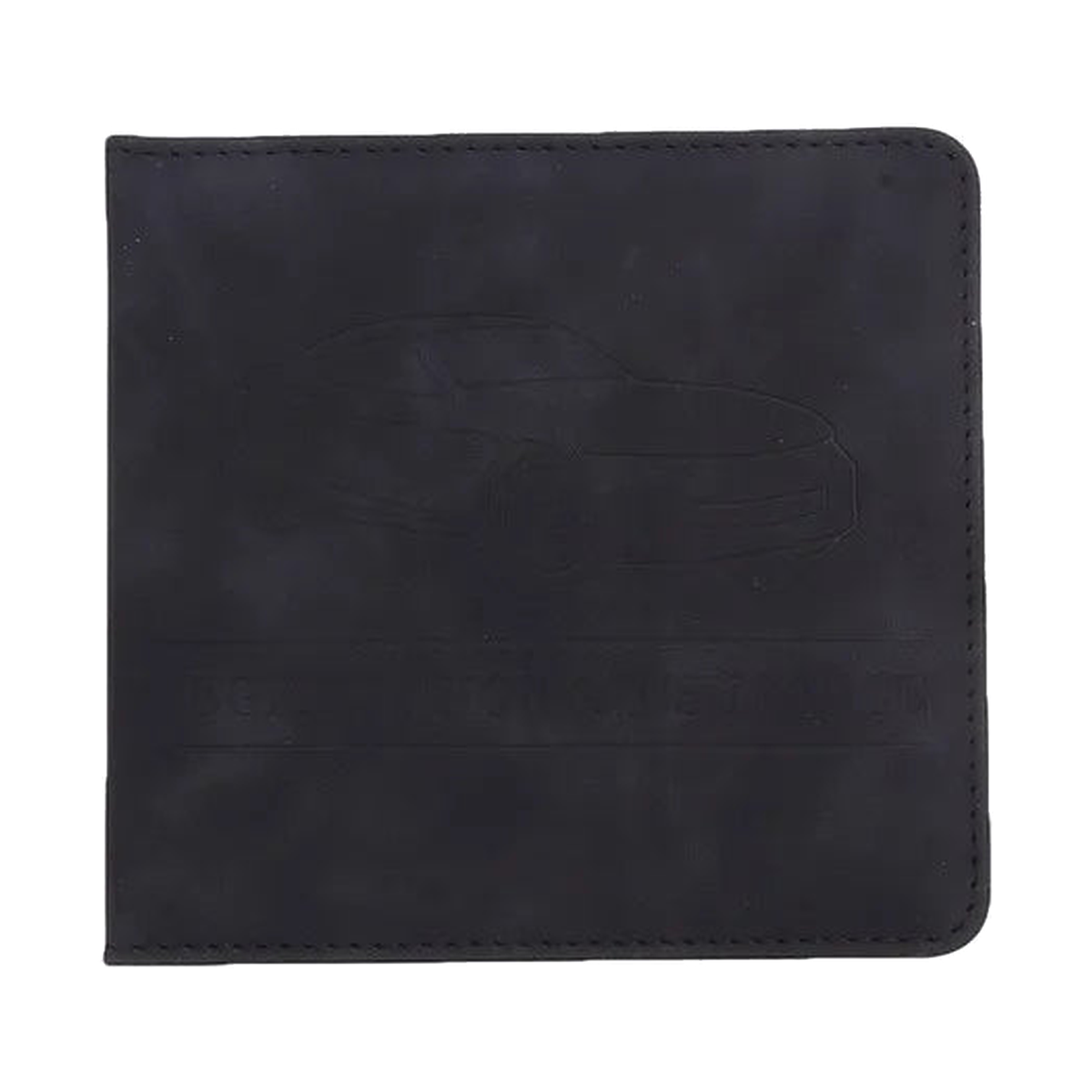 Black short-format vehicle document holder