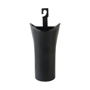 Black hanging umbrella holder on white background