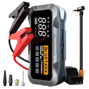 BLUSTARX 4000A Démarreur Portable 4-en-1 avec Compresseur d'Air - Blustarx