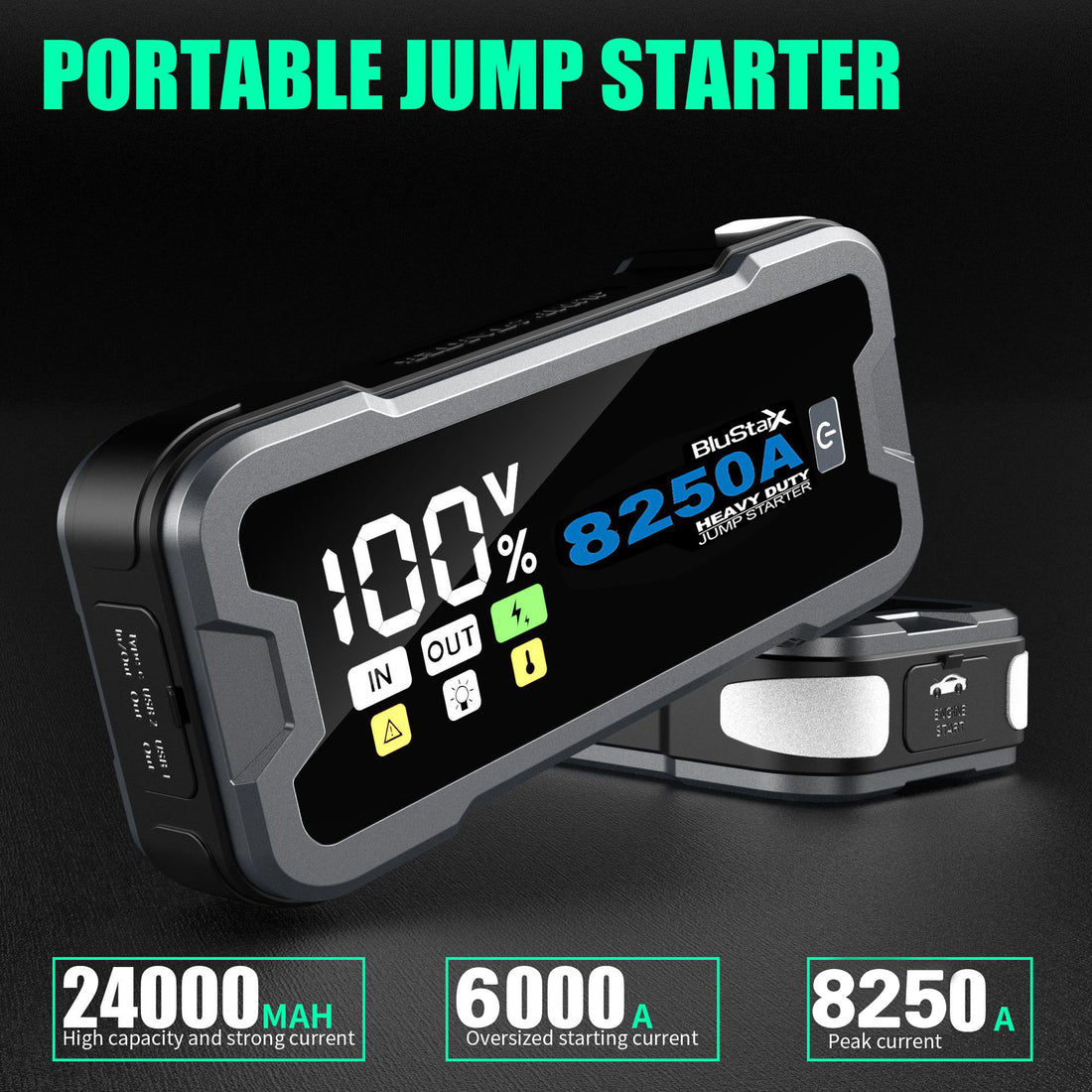 BLUSTARX 8250A Portable Car Jump Starter